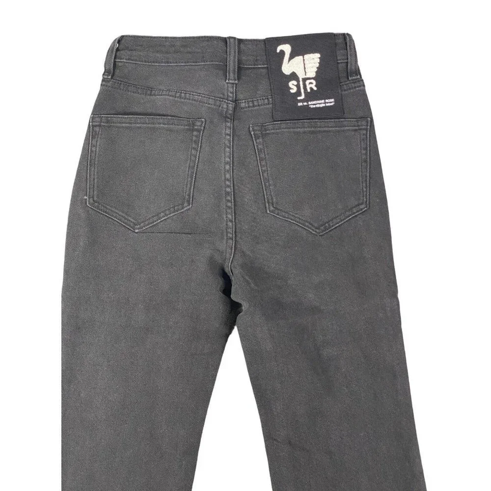 Free People x Sandrine Rose Flared Jeans Pocket‎ Rock Dark Wash Size 25